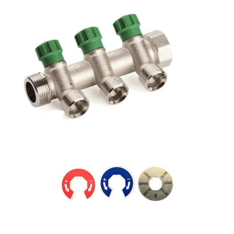 Collettore con Rubinetto Di Arresto a Vitone con uscite 3/4" Eurocono Collettore con Rubinetto Di Arresto a Vitone con uscite 3/4" Eurocono