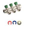 Collettore con Rubinetto Di Arresto a Vitone con uscite 3/4" Eurocono