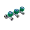 Collettore con Rubinetto Di Arresto a vitone con uscite 1/2"x16