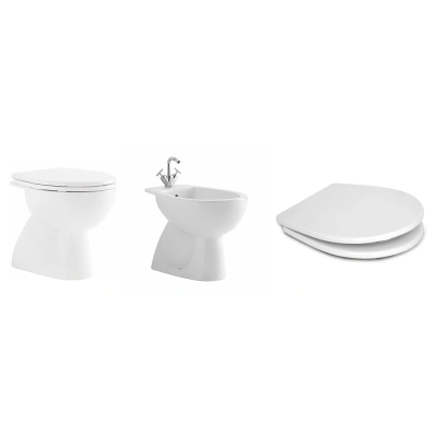 Coppia sanitari COLIBRÌ 2 a terra con sedile compatibile