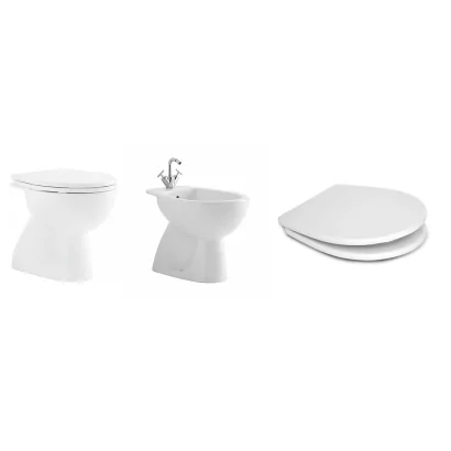 Coppia sanitari COLIBRÌ 2 a terra con sedile compatibile