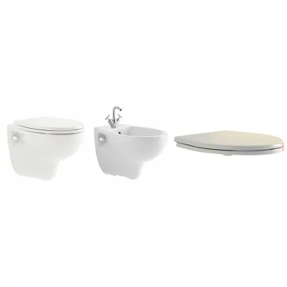 Coppia sanitari COLIBRÌ 2 sospesi con sedile originale