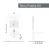 Modulo autoportante TEKNO PRATIKA 9.0 completo di cassetta incasso MONOLITH 9.0 per WC sanitari sospesi