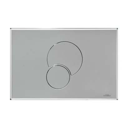 Placca di comando FIDIA DUO satinata per cassette scarico WC ad incasso Kariba