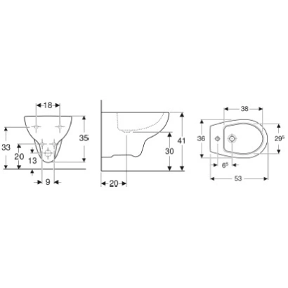 Bidet COLIBRÌ 2 sospeso