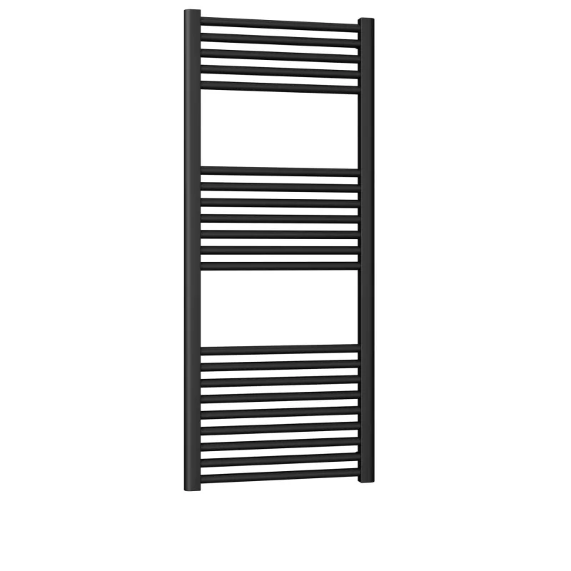 Radiatore termoarredo scaldasalviette dritto in acciaio nero opaco Radiatore termoarredo scaldasalviette dritto in acciaio nero opaco
