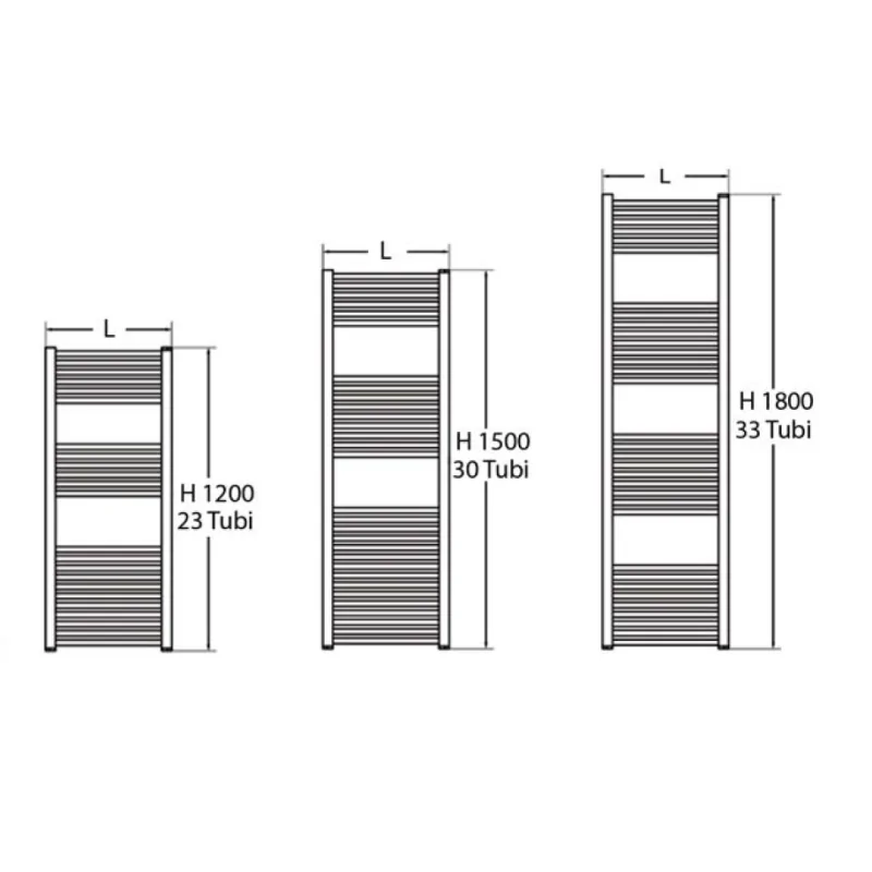 OCEAN Termoarredo Scaldasalviette Bagno 800x550mm 320W Radiatore Ad Acqua Calda Non Elettrico Antracite 83198864 - Foto 2