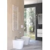Radiatore termoarredo scaldasalviette dritto in acciaio bianco