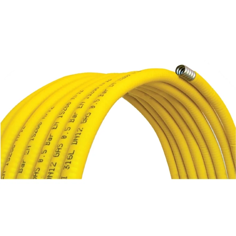 Tubo corrugato CSST per GAS spessore rivestimento 0,5 mm Tubo corrugato CSST per GAS spessore rivestimento 0,5 mm