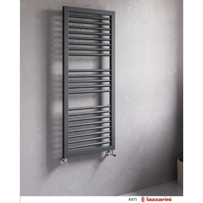 Radiatore termoarredo scaldasalviette dritto in acciaio al carbonio Lazzarini, modello Asti