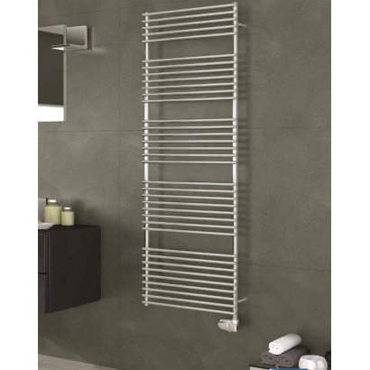 Radiatore termoarredo scaldasalviette dritto in acciaio inox lucido Cordivari, modello Leila
