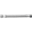Tubo flessibile trecciato in acciaio inox AISI 304 7 fili DN10 3/8x1/2