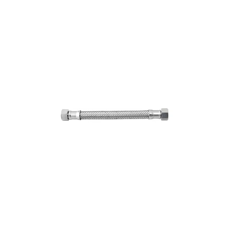 Tubo flessibile trecciato in acciaio inox AISI 304 7 fili DN10 3/8"F x 1/2"F Tubo flessibile trecciato in acciaio inox AISI 304 7 fili DN10 3/8"F x 1/2"F