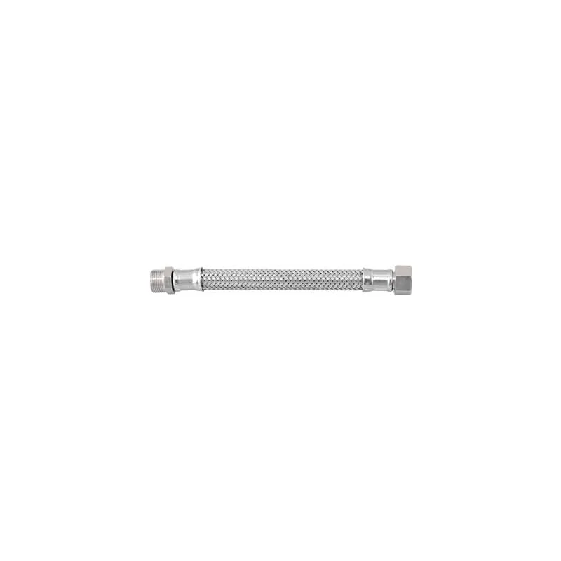 Tubo flessibile trecciato in acciaio inox AISI 304 7 fili DN10 1/2"M x 3/8"F Tubo flessibile trecciato in acciaio inox AISI 304 7 fili DN10 1/2"M x 3/8"F