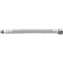 Tubo flessibile trecciato per miscelatori in acciaio inox AISI 304 7 fili DN8 M/F corto
