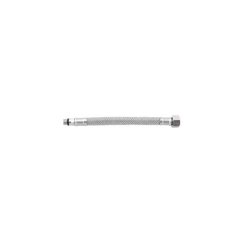 Tubo flessibile trecciato per miscelatori in acciaio inox AISI 304 7 fili DN8 M/F corto