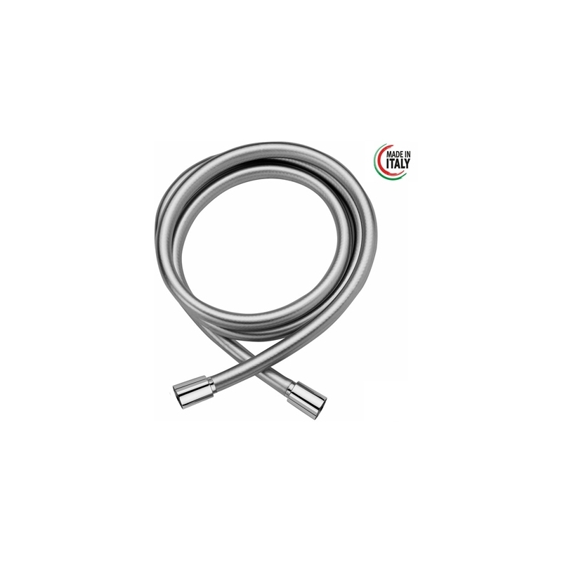 Cofan Tubo Flessibile Per Doccia 1,5 M In PVC Bianco - Raccordi In Ottone, Filetto Universale 1/2", Antitemperatura