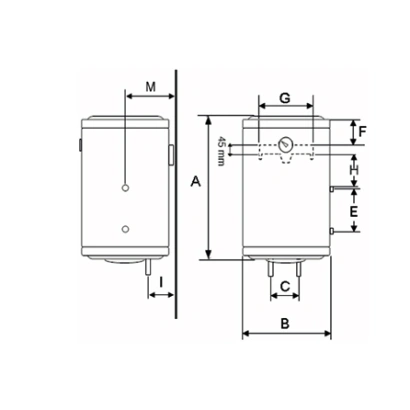 Scaldabagno TermoElettrico Verticale modello ST - 50 litri