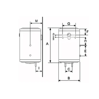 Scaldabagno TermoElettrico Verticale modello ST - 50 litri