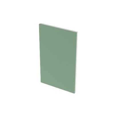 Pannello in cartongesso resistente all'umidità per tamponamento di sistemi radianti a parete e soffitto con isolamento in polist