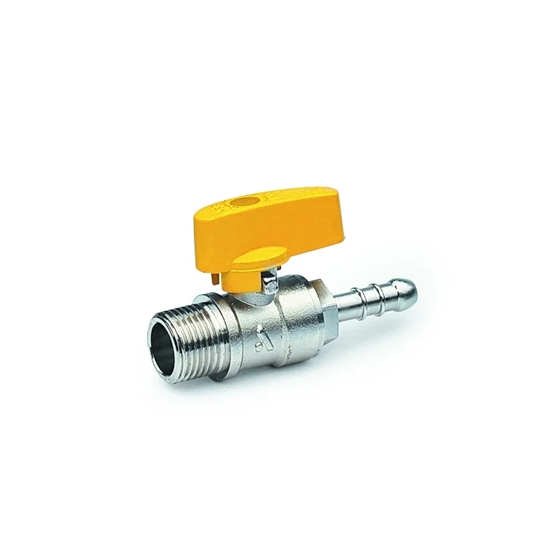 Valvola a sfera Maschio con portagomma per tubo gas gpl Valvola a sfera Maschio con portagomma per tubo gas gpl