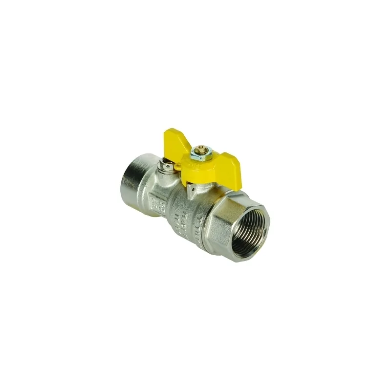 Valvola a sfera GAS Femmina/Femmina post-contatore con punto di presa di pressione da 1/4" a passaggio totale