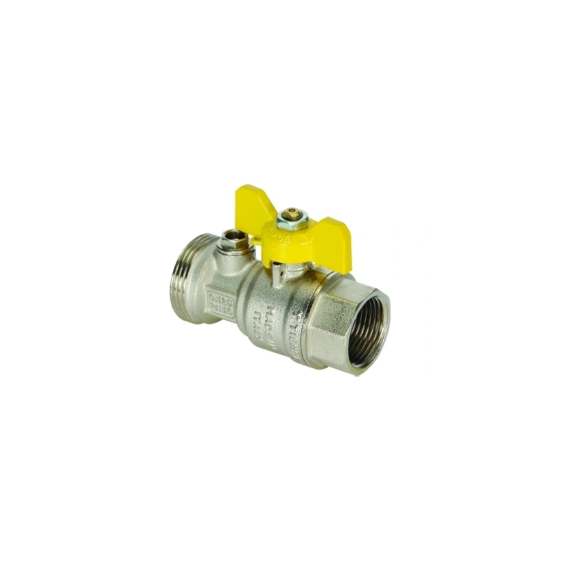 Valvola a sfera GAS Maschio/Femmina post contatore con punto di presa di pressione da 1/4" a passaggio totale