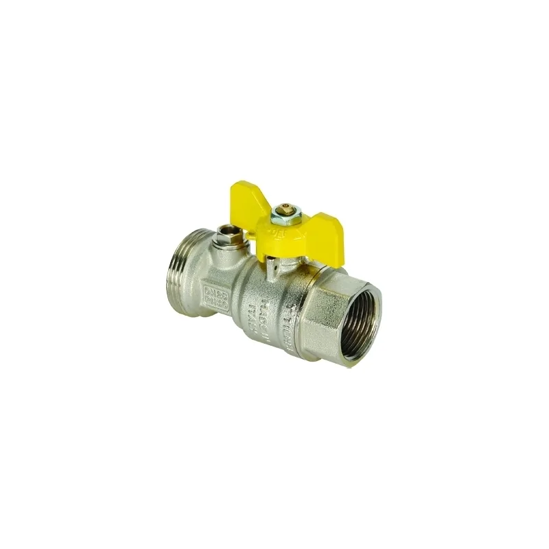 Valvola a sfera GAS Maschio/Femmina post contatore con punto di presa di pressione da 1/4" a passaggio totale