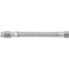 Tubo flessibile trecciato prolungato in acciaio inox AISI 304 7 fili DN10 1/2"M x 1/2"F