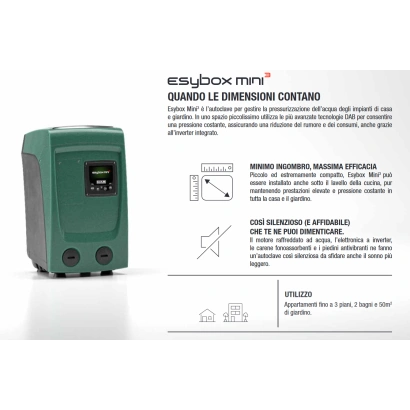 Sistema elettronico di pressurizzazione idrica DAB modello ESYBOX MINI 3
