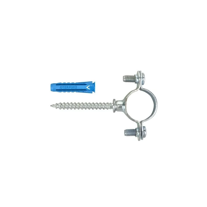 Collare leggero con perno e tassello per fissaggio tubi in plastica Collare leggero con perno e tassello per fissaggio tubi in plastica