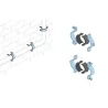 Collare isofonico completo di vite e tassello