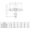 Miscelatore termostatico per impianti solari con attacchi a bocchettone maschio/maschio modello S100