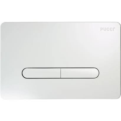 Placca di comando TRATTO bianca per cassette serie ECO