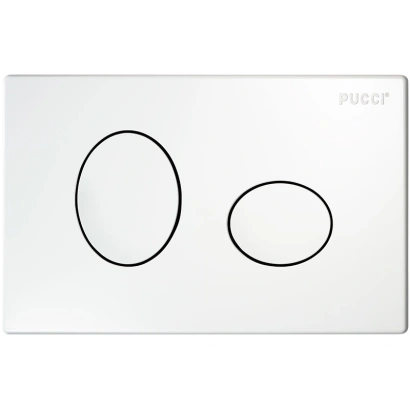Placca di comando ELLISSE bianca per cassette serie ECO