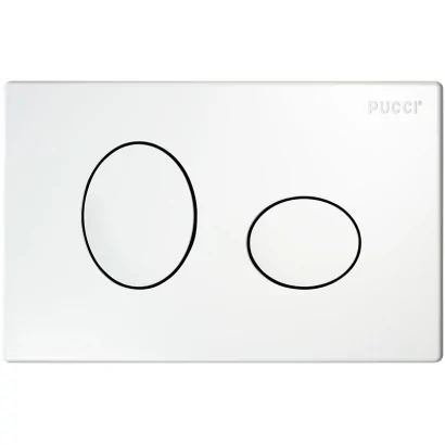 Placca di comando ELLISSE bianca per cassette serie ECO