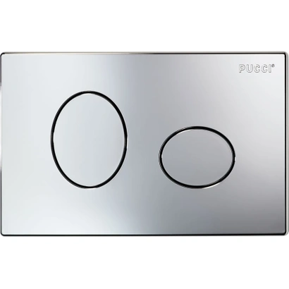 Placca di comando ELLISSE cromata per cassette serie ECO