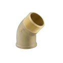 Gomito 45° Maschio / Femmina in ottone giallo