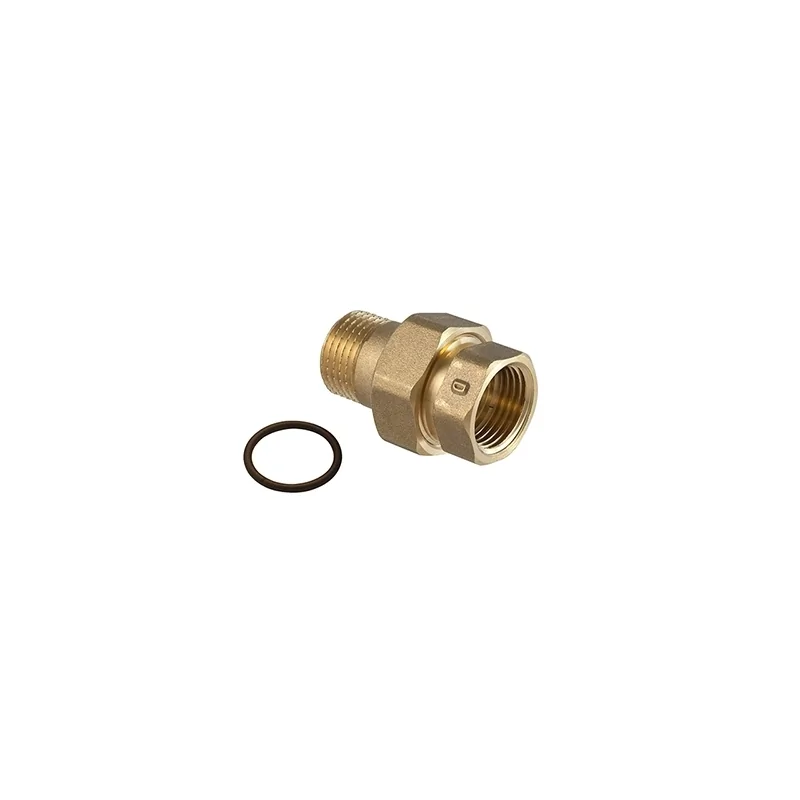 Raccordo Maschio - Femmina a 3 Pezzi con O-Ring in Ottone Raccordo Maschio - Femmina a 3 Pezzi con O-Ring in Ottone