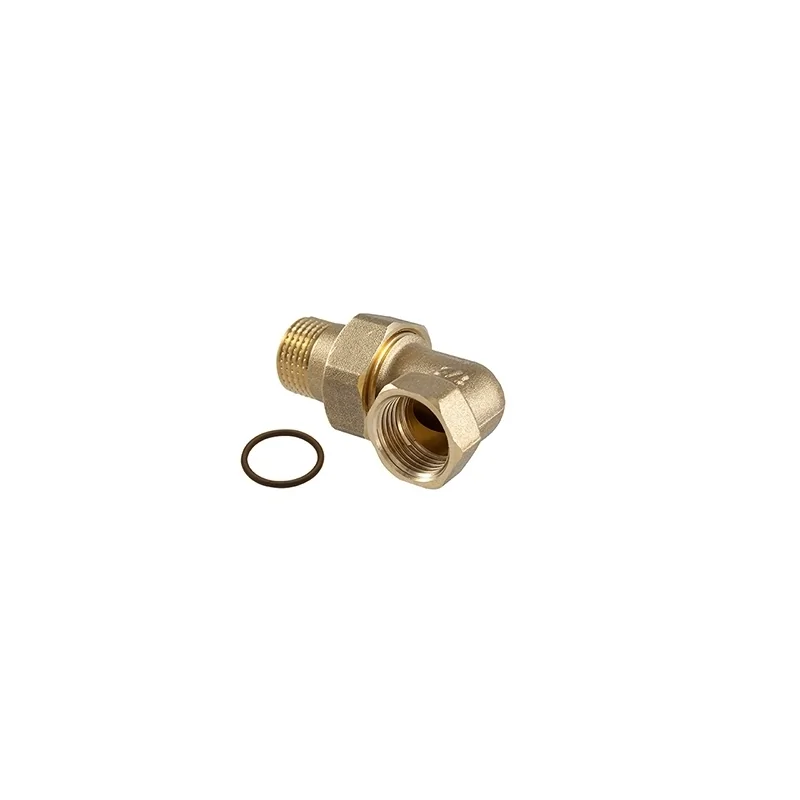 Gomito Maschio - Femmina a 3 Pezzi con O-Ring in Ottone Gomito Maschio - Femmina a 3 Pezzi con O-Ring in Ottone
