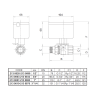 Valvola di zona a sfera motorizzata Maschio/Femmina a 2 vie completa di servocomando (modello 2138)