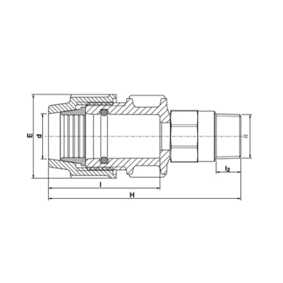 Raccordo maschio di transizione polietilene/metallo