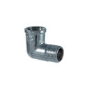 Gomito 90° Maschio/Femmina in ottone cromato