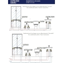 Raccordo curvo maschio doppio e geometria ad U