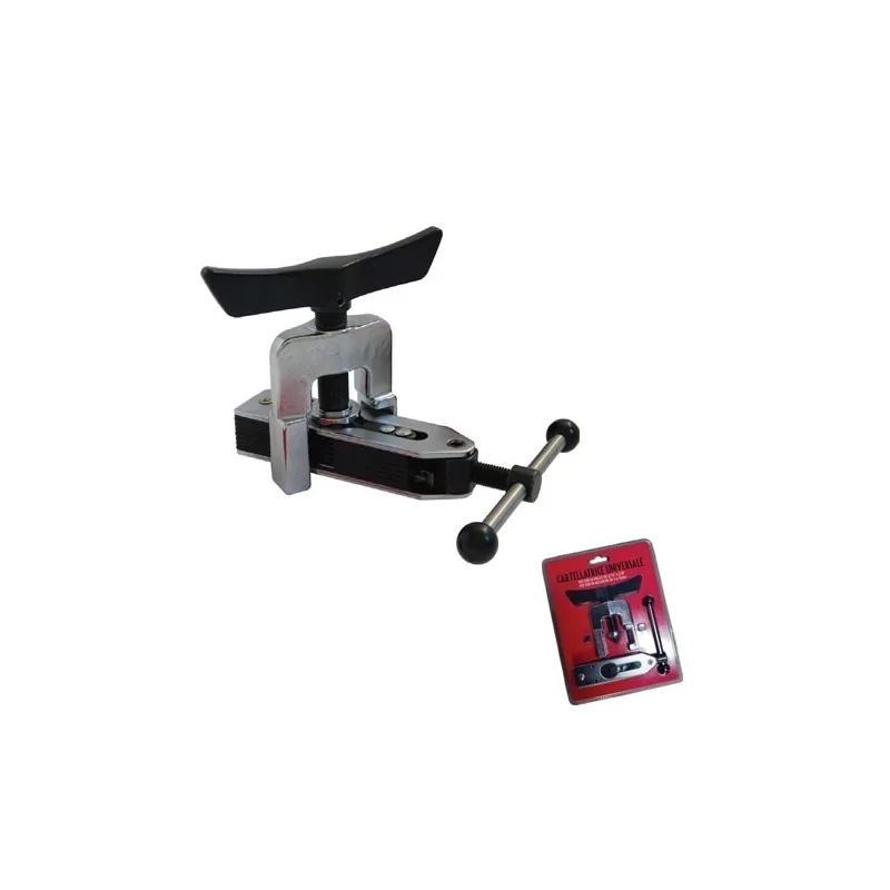 Apparecchio per realizzare colletti a 90° su tubi di rame per misure metriche ed in pollici