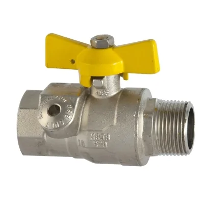 Valvola a Sfera GAS Maschio/Femmina con Presa di Pressione