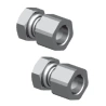 Coppia adattatori per trasformare attacco 3/4" eurocono in attacco filetto gas standard da 1/2" e 3/4"