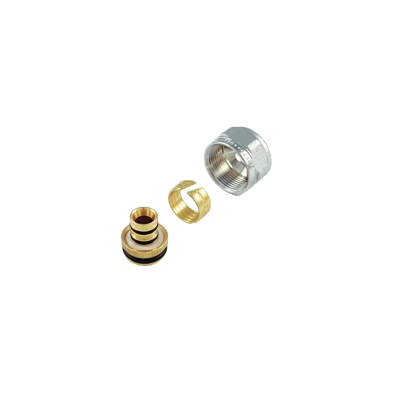 Adattatore cromato per tubo multistrato con filetto 24x19 Adattatore cromato per tubo multistrato con filetto 24x19