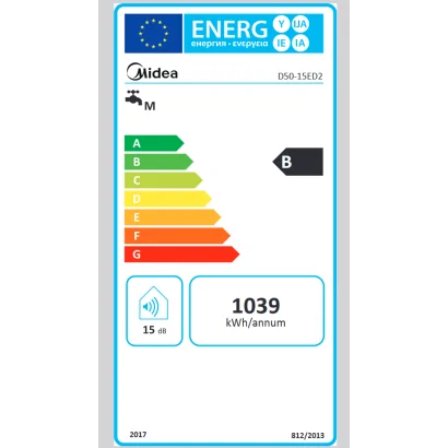 Scaldabagno elettrico multiposizione con riscaldamento a doppia tanica Midea modello ED2 Wi-Fi
