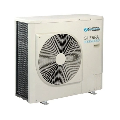 Pompa di calore monoblocco aria-acqua inverter Olimpia Splendid modello Sherpa Monobloc S2 E con gas refrigerante R32